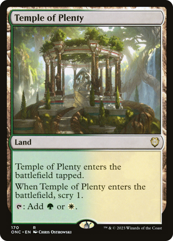 Temple of Plenty [Phyrexia: All Will Be One Commander] For Sale