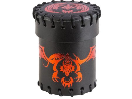 Dice Cup: Flying Dragon Black Red Leather Discount