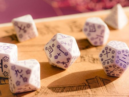 Japanese Dice Set: Blue Star Lotus For Cheap