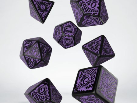 Dice Set: COC Horror on the Orient Express Black & purple Dice Set (7) Cheap