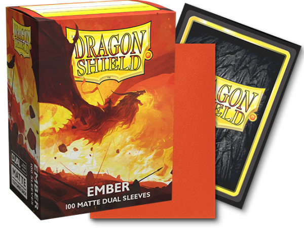 Dragon Shields: (100) Matte Dual Sleeves Ember Online