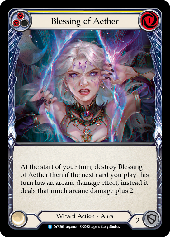 Blessing of Aether (Yellow) [DYN201] (Dynasty)  Rainbow Foil Fashion