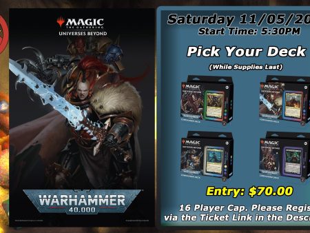 MTG: Warhammer 40k Commander Sealed Event ticket Online Sale